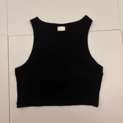 H&M リブタンクトップ ブラック Sサイズのサムネイル