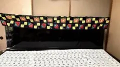 ピアノカバー タータンチェック柄 Xmasグリーン 毛糸のぼんぼり140×200 
