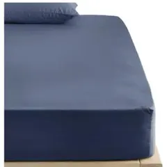 【未使用】HARMIO ボックスシーツ セミダブル 120×200cm ネイビー