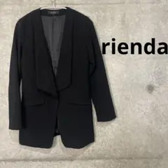 rienda ブラック テーラードジャケット S 裏地あり　薄手