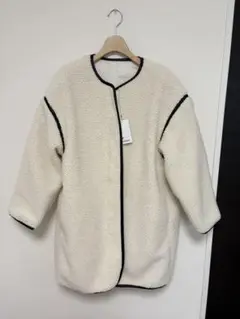 moment+ アイボリー ボアジャケット　サイズM新品