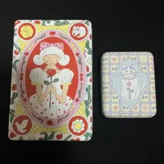 【イトーヨーカドー×北澤平祐】お菓子クラブ缶 女の子 猫　計2点