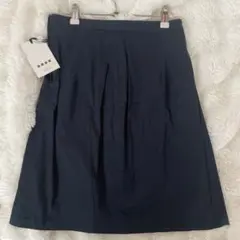 新品 PLST ネイビー ひざ丈スカート M オフィスカジュアル