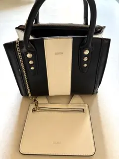 nano ハンドバッグ 黒/白