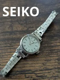 稼働品 SEIKO セイコー 手巻き式腕時計 ヴィンテージ シルバー