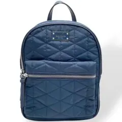 極美品　kate spadeリュックサック　ネイビー　キルティング　デイパック