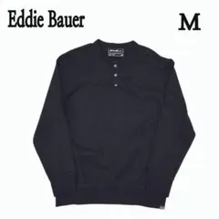 Eddie Bauer　長袖プルオーバー　Mサイズ　ネイビー系　メンズ　伸縮