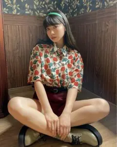 新品、未使用❣️バラ　花柄　派手シャツ　M オーバーサイズ