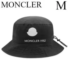 極美品　MONCLER バケットハット　帽子　黒　L 国内正規品 4K67 ブラック バケットハット : ハット＆ベレー 向けの メンズ