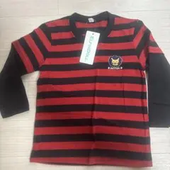 ACTIVY 赤黒ストライプ 長袖Tシャツ 90cm