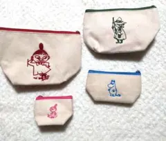 GLOW グロー 2017年 4月号 【付録】 ムーミン ポーチ 4個セット