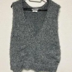 ミックスフェザーヤーンクロップド丈ベスト