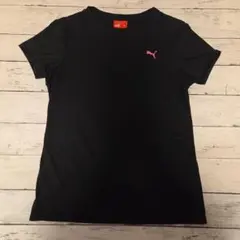 PUMA プーマ Tシャツ ブラック ピンク M