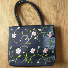 アジアン☆ハンドメイド刺繍 手提げバッグ