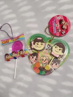 不二家　ペコちゃん　ペコポコチョコレート　キーホルダー　ポップキャンディ
