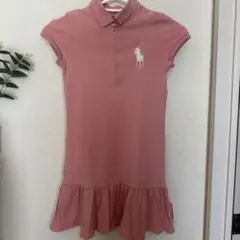 POLO RALPH LAUREN ポロシャツワンピース半袖 ピンク 120前後