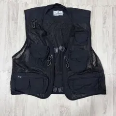 LIANBAI フィッシングベスト 黒 XL【多機能メッシュ・釣り・アウトドア】