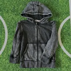 H&M キッズ ジップアップパーカー グレー 110-120cm