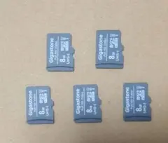 【中古】microSDHCカード　8GB 5枚セット　フォーマット済み　SD