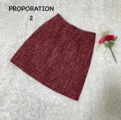 プロポーション【M】チェック柄　ミニスカート　ウールスカート　春秋　高級