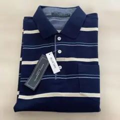 カンサイヤマモトBLUE DRY ストライプ ポロシャツ Mサイズのサムネイル