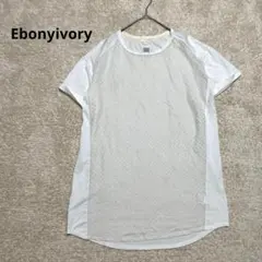 【エボニーアイボリー】Ebonyivory Tシャツ シアー　レイヤード　半袖