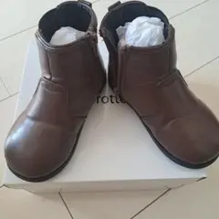 ブーツ　キッズ　ブラウン ジッパー付き　17.0cm