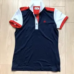 adidas レディース ポロシャツ M ネイビー/レッド/ホワイト