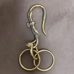 真鍮 カラビナ イーグル 鷹 キーリング キーフック ブラス