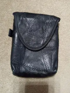 レザー製　使い方色々ケース　 黒　中古 長さ14.5cm
