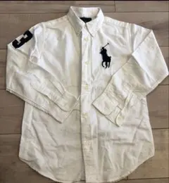 美品Ralph Lauren オックスフォードビッグポニー刺繍 シャツ150cm