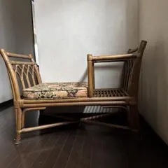 ラタン 収納付き ベンチ ヴィンテージ レトロ チェア 籐家具直接割引可能
