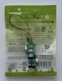 【未開封】BE@RBRICK 伊勢丹限定ベアサンタストラップ（ノーマルグリーン）