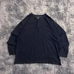 ST JOHN'SBAY navy 長袖　ヘンリーネックロンt