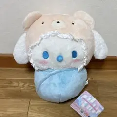④ サンリオキャラクターズ　ラテクマベビーおくるみBIGぬいぐるみ シナモロール