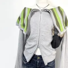 y2k❤️00s 55DSL DIESEL オフショル ダブルジップ ジャケット