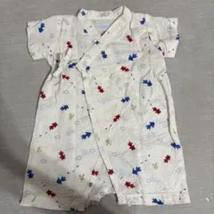 ミキハウス 甚平　60-70 ロンパース　ベビー浴衣　金魚柄　カバーオール 半袖