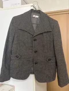 チェック テーラードジャケット
