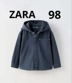 【新品】フーテッドデニムシャツジャケット　98センチ