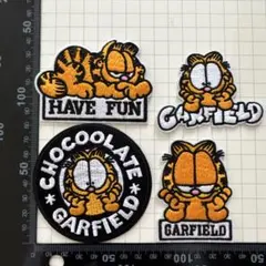 ガーフィールド　刺繍ワッペン4枚セット　シールタイプ
