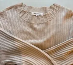 NBB リブニットフレアワンピース　ピンク