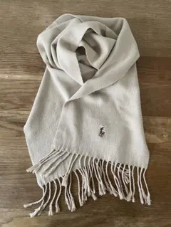 ポロ ラルフローレン マフラー ベージュ コットン100%