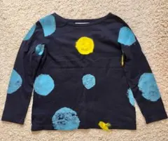 monikoto カラフルドット柄長袖カットソー