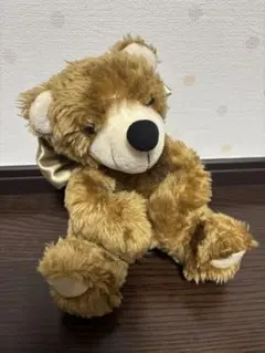 テディベア ぬいぐるみ ブラウン ゴールドリボンのサムネイル