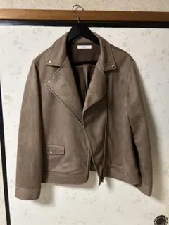 IEDIT ブラウンライダースジャケット