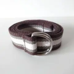 【美品・未使用】リングベルト オフホワイト×カーキ×ブラウン