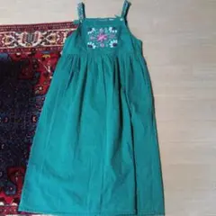 古着屋　vintage ワンピース　グリーン