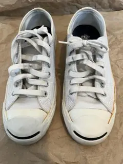 コンバース レザー スニーカー 24.5㎝ ホワイト ジャックパーセル