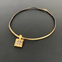 GIVENCHY ジバンシィ ヴィンテージ ネックレス ゴールド スクエア