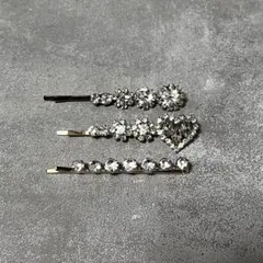 ゴールド キラキラヘアピン 3本セット